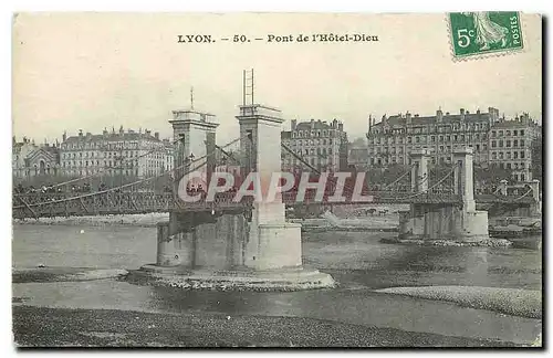 Cartes postales Lyon Pont de l'Hotel Dieu
