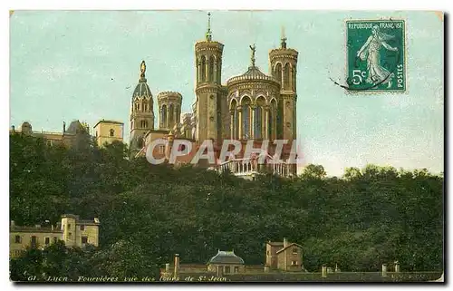 Cartes postales Lyon Fourvieres vue des Fours de St Jean