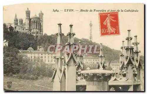 Cartes postales Lyon Abside de Fourviere et Jour de la Cathedrale