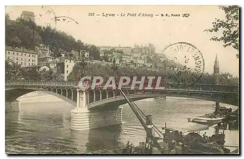 Cartes postales Lyon Le Pont d'Ainay Bateaux