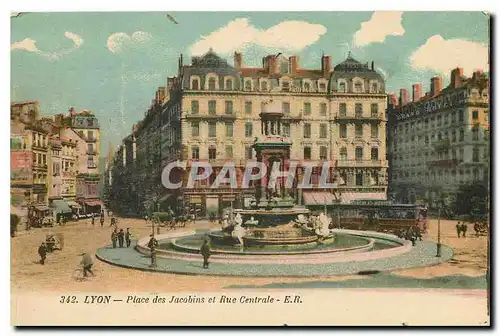 Ansichtskarte AK Lyon Place des Jacobins et Rue Centrale