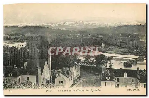 Ansichtskarte AK Pau Le Gave et la Chaine des Pyrenees