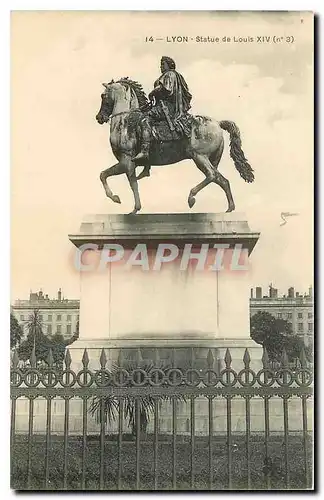 Cartes postales Lyon Statue de Louis XIV