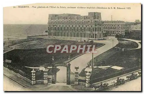 Ansichtskarte AK Biarritz Vue generale de l'Hotel de Palais ancienne residense imperiale