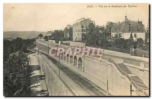 Cartes postales Pau Vue sur le Boulevard des Pyrenees