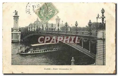 Cartes postales Paris Pont Alexandre III