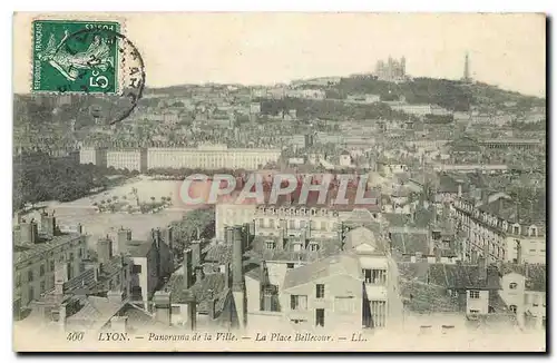 Ansichtskarte AK Lyon Panorama de la Ville La Place Bellecour