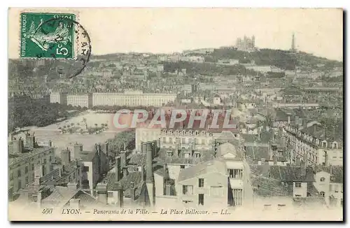 Cartes postales Lyon Panorama de la Ville La Place Bellecour