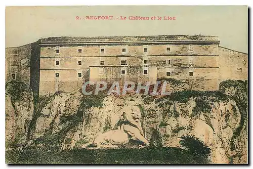 Cartes postales Belfort Le Chateau et le Lion