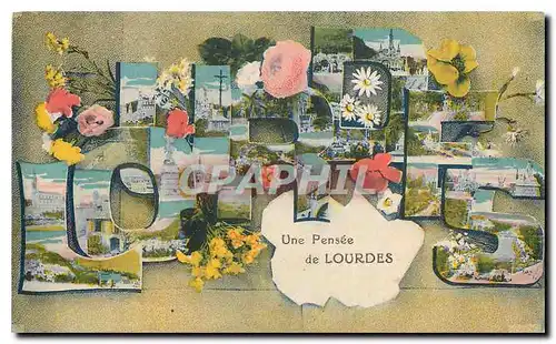 Cartes postales Une Pensee de Lourdes