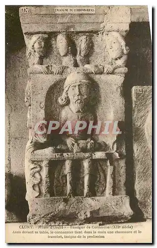 Cartes postales Cluny Musee d'Orchi enseigne de Cordonnier