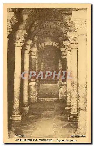 Cartes postales St Philibert de Tournus Crypte le puits
