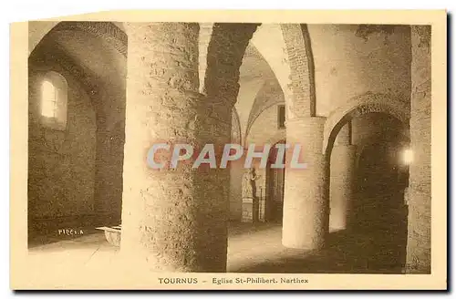 Cartes postales Tournus Eglise St Philibert Narthex