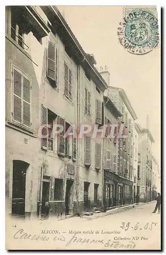 Cartes postales Macon Maison natale de Lamartine