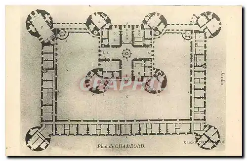 Cartes postales Plan de Chambord