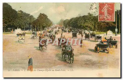 Ansichtskarte AK Paris L'Avenue des Champs Elysees au Rond Point