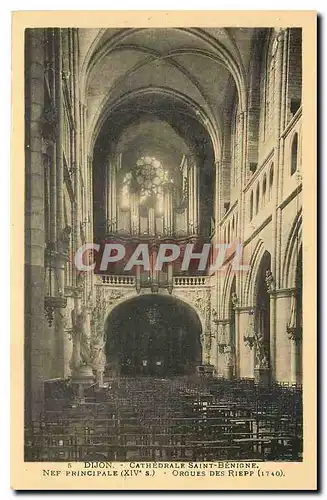 Ansichtskarte AK Dijon Cathedrale Saint Benigne Nef Principale Orgues des Riepp