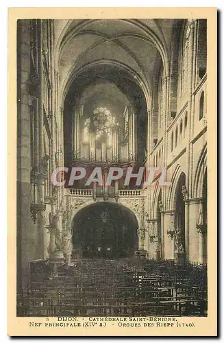 Cartes postales Dijon Cathedrale Saint Benigne Nef Principale Orgues des Riepp