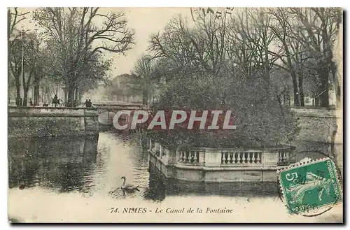 Cartes postales Nimes Le Canal de la Fontaine