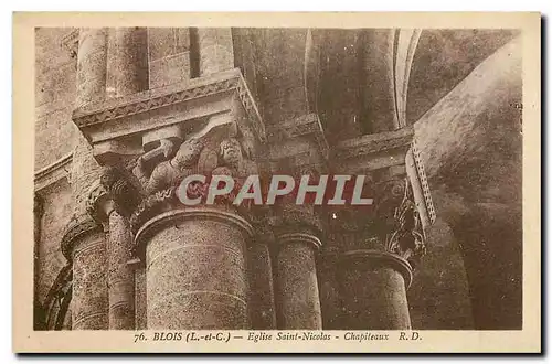 Cartes postales Blois L et C Eglise Saint Nicolas Chapiteaux