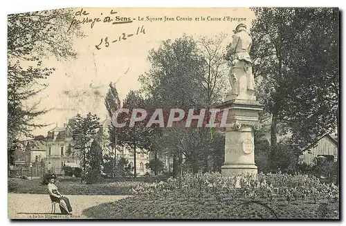 Cartes postales Sens Le Square Cousin et la Caisse d'Epargne