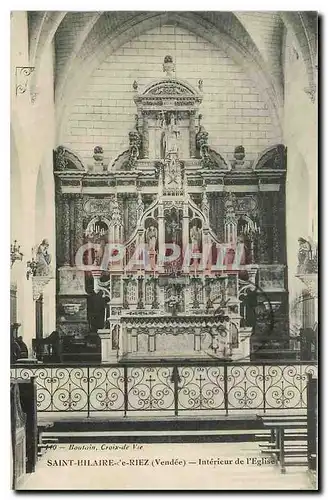 Cartes postales Saint Hilaire de Riez Vendee Interieur de l'Eglise