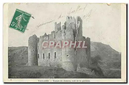 Cartes postales Tallard Ruines du Chateau cote de la garenne