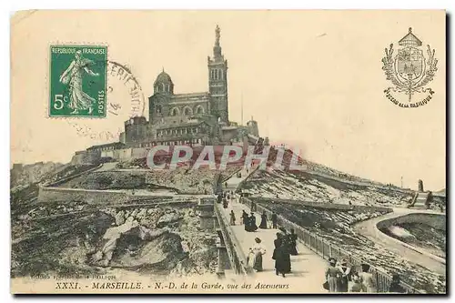 Cartes postales Marseille N D de la Garde vue des Ascenseurs