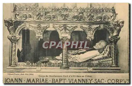 Cartes postales Corps du Bienheureux Cure d'Ars dans sa Chasse