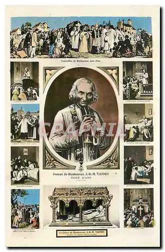 Cartes postales Portrait du Bienheureux J B M Vianney cure d'Ars