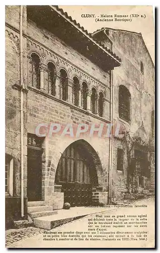 Cartes postales Cluny Maison Romane Ancienne boutique