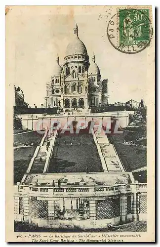 Cartes postales Paris La Basilique du Sacre Coeur L'Escalier monumental