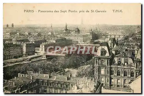 Cartes postales Paris Panorama des Sept Ponts pris de St Gervais