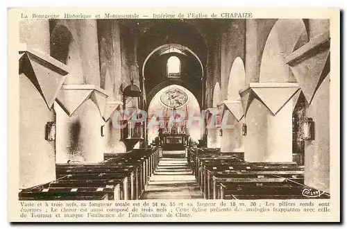 Ansichtskarte AK La Bourgogne Historique et Monumentale Interieur de l'Eglise de Chapaize