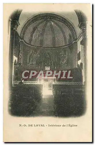 Cartes postales N D de Laval Interieur de l'Eglise