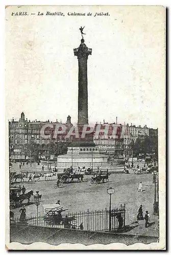 Cartes postales Paris la Bastille Colonne de Juillet