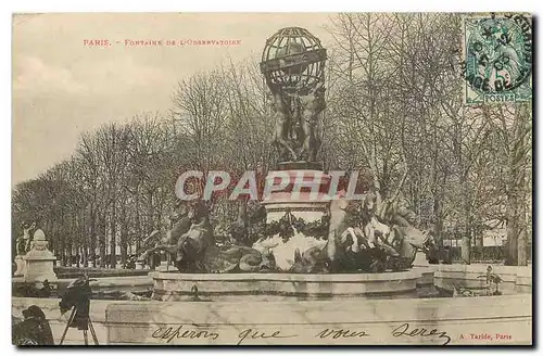 Cartes postales Paris Fontaine de l'Observatoire