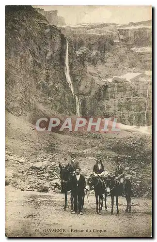 Cartes postales Gavarnie Retour du Cirque Ane Mule