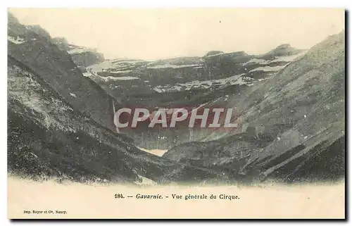 Cartes postales Gavarnie Vue generale du Cirque