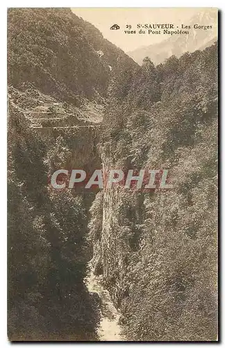 Ansichtskarte AK St Sauveur Les Gorges vues du Pont Napoleon