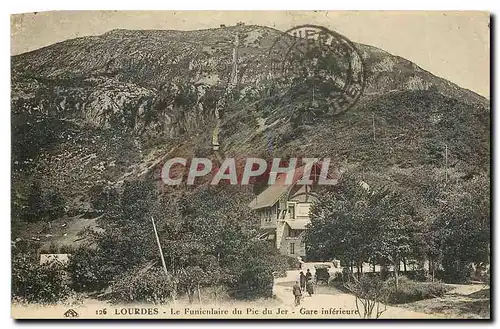 Cartes postales Lourdes Le Funiculaire du Pic du Jer Gare interieure