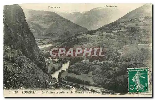 Cartes postales Lourdes La Vallee d'Argeles vue du Funiculaire du Pic du Jer