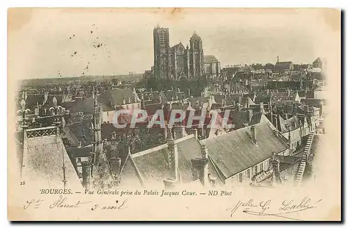 Ansichtskarte AK Bourges Vue generale prise du Palais Jacques Coeur