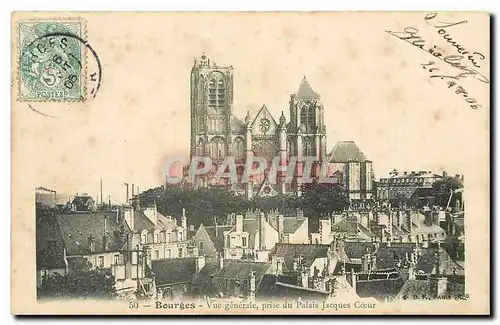 Ansichtskarte AK Bourges Vue generale prise du Palais Jacques Coeur