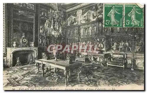 Cartes postales Palais de Fontainebleau Ancienne chambre d'Anne d'Autriche