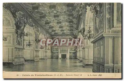 Cartes postales Palais de Fontainebleau S et M Galerie Henri II