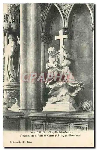 Ansichtskarte AK Dreux Chapelle Saint Louis Tombeau des Enfants du Comte du Paris