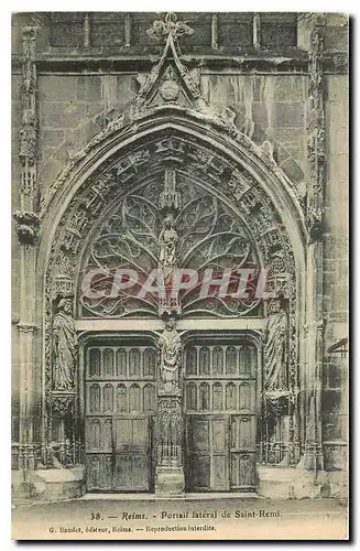 Cartes postales Reims Portail lateral de Saint Remi