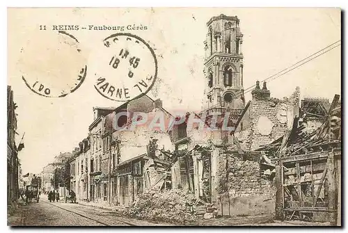 Cartes postales Reims Faubourg Ceres Militaria