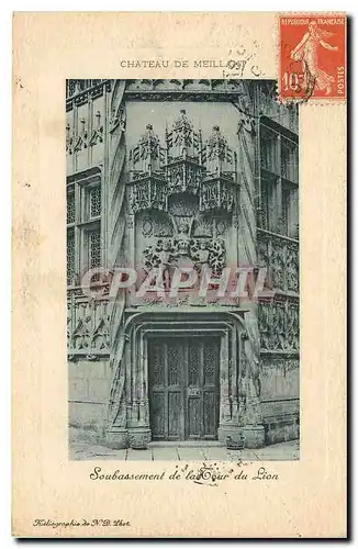 Cartes postales Chateau de Meillant Soubassement de la Tour du Lion